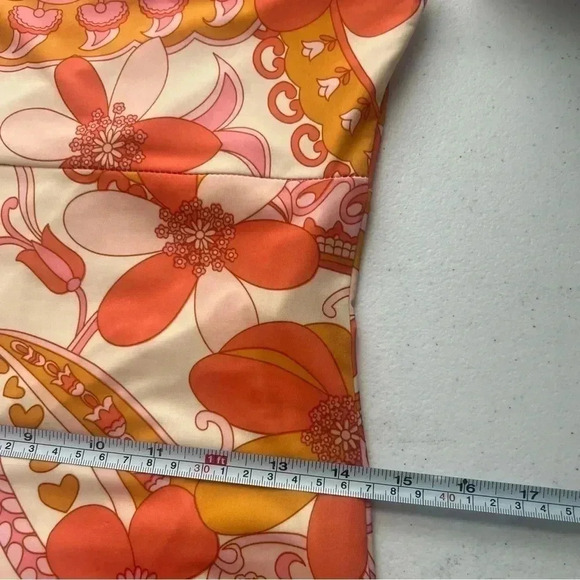 Barami Vintage Vibrant Floral A-Line Summer Dress Sleeveless Flattering‎ Sz S - Picture 11 of 13